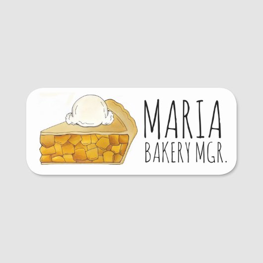 Porte-nom American Apple Pie Slice a la Mode Ice Creative Fo (Devant)