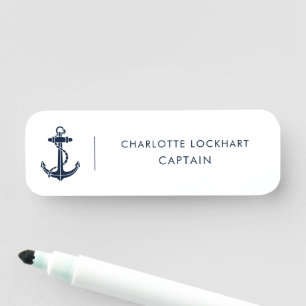 Porte-nom Ancre de bateau moderne Croisière nautique