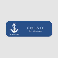Ancre nautique Nom du bateau Bleu magnétique
