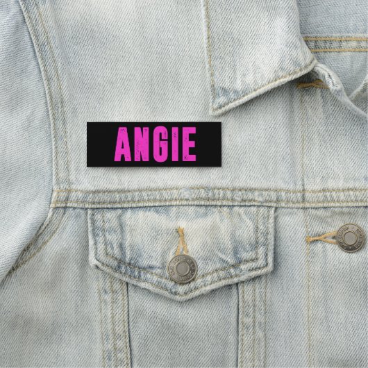 Porte-nom Angie nom rose (En situation)