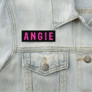 Porte-nom Angie nom rose