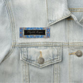 Porte-nom Antique Bleu Turc Tapis Tapis Cadre (En situation)