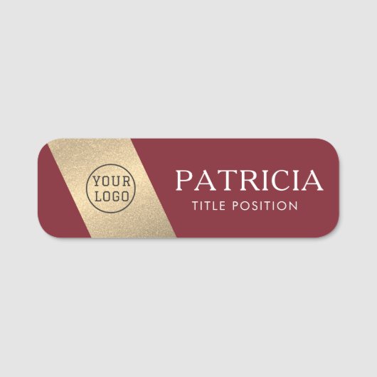 Porte-nom Antique Ruby Rouge Et Parties scintillant De Luxe (Devant)
