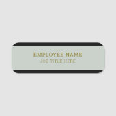 Porte-nom Apparence Distincte Avec Vert Clair & Noir (Devant)