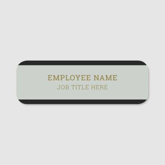 Porte-nom Apparence Distincte Avec Vert Clair & Noir (Devant)