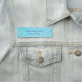 Porte-nom Aqua Blue Water Nature Modèle élégant (En situation)