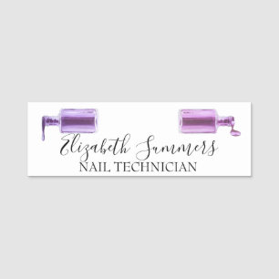 Porte-nom Aquarelle à ongle polonaise Salon Manucure
