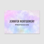 Porte-nom Aquarelle Abstraite bleu violet élégant (Devant)