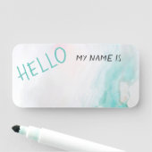 Porte-nom Aquarelle Agate Bonjour Réutilisable (En situation)