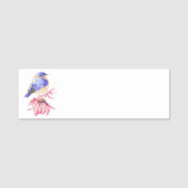 Porte-nom Aquarelle Bluebird Garden Bird (Devant)