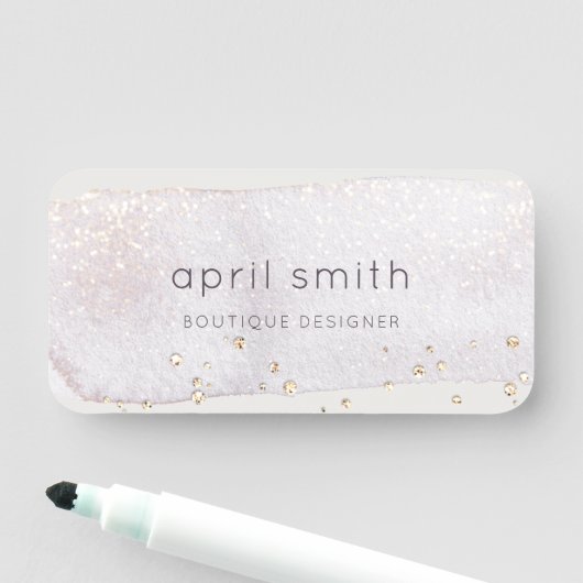 Porte-nom Aquarelle de brosse Abstraite Lilac (En situation)