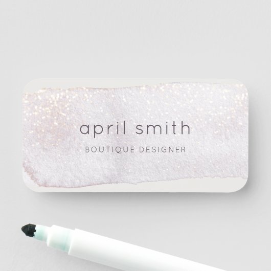 Porte-nom Aquarelle de brosse Abstraite Lilac (En situation)
