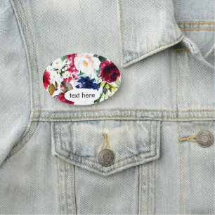 Porte-nom aquarelle florale Classic Name Balise