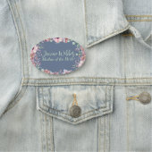 Porte-nom Aquarelle florale Mariage personnalisé (En situation)