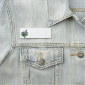 Porte-nom Aquarelle Violet Violet Fleur. Floral (En situation)