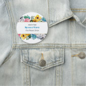 Porte-nom Aquarelles florales (En situation)