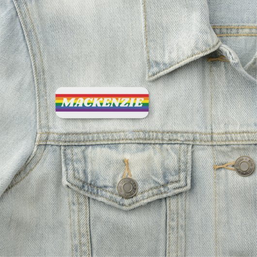 Porte-nom Arc-en-ciel coloré personnalisé (En situation)