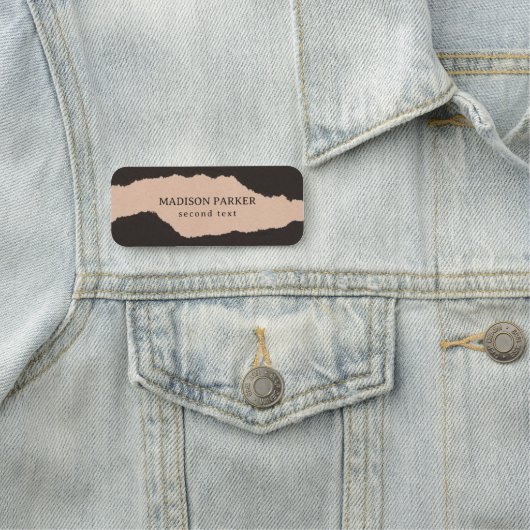 Porte-nom Arêtes déchirées en papier (En situation)