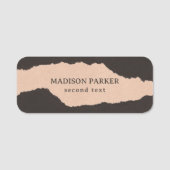 Porte-nom Arêtes déchirées en papier (Devant)