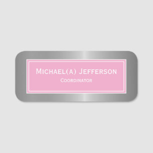 Porte-nom Argent Metallic Et Rose : Parfait pour toutes les