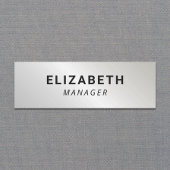 Porte-nom Argent simple