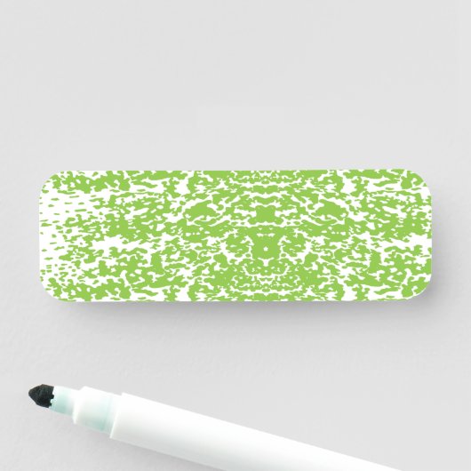 Porte-nom arrière - plan abstrait vert et blanc (En situation)