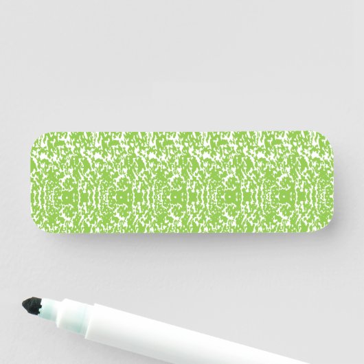 Porte-nom arrière - plan abstrait vert et blanc (En situation)