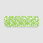 Porte-nom arrière - plan abstrait vert et blanc (Devant)