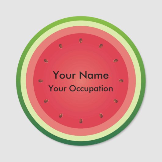 Porte-nom Arrière - plan de tranche de pastèque (Devant)