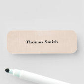 Porte-nom Arrière - plan professionnel simple Beige texturé (En situation)