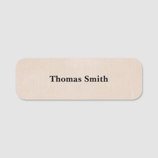 Porte-nom Arrière - plan professionnel simple Beige texturé (Devant)