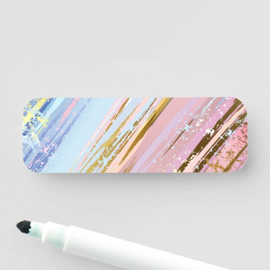 Porte-nom Arrière - plan rose texturé (En situation)