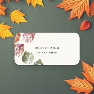 Porte-nom Art aquarelle rustique Feuilles d'automne
