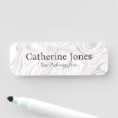 Porte-nom Art Moderne Élégant Liquified Peinture (En situation)