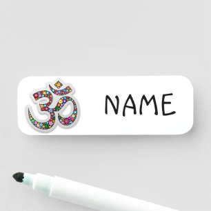 Porte-nom Art symbolique floral Namaste