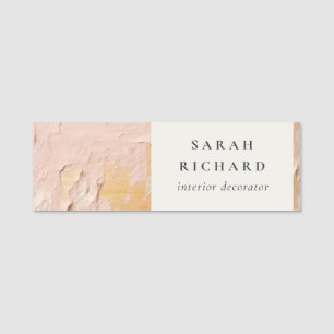 Porte-nom Artisan classique Bush Pink Gold Paint Business