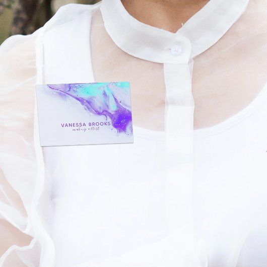 Porte-nom Artiste de maquillage de peinture mixte d'art flui