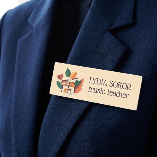 Porte-nom Artistic Autumn Piano Custom 