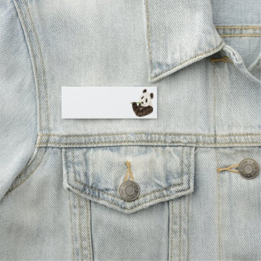 Porte-nom Asie Noire et blanche Ours de panda (En situation)