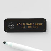 Porte-nom Aspect Professionnel Personnalisé Rectangle 3" x 1 (En situation)
