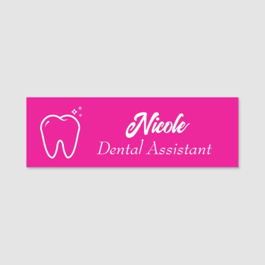 Porte-nom Assistant Dentaire (Devant)