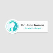 Porte-nom Assistant dentaire | Logo des dents (Devant)