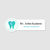Porte-nom Assistant dentaire | Logo des dents (Devant)