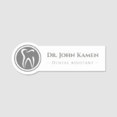 Porte-nom Assistant dentaire | Logo des dents (Devant)