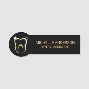 Porte-nom Assistant dentaire professionnel tendance Black Go