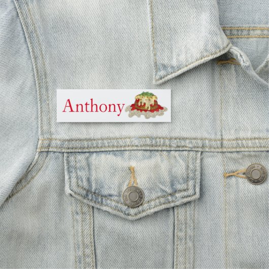 Porte-nom Aubgergine Parme Parmesan Italien (En situation)