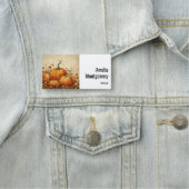 Porte-nom Automne Rustique Orange Citrouille (En situation)