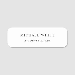 Porte-nom Avocat de droit minimaliste classique Pro