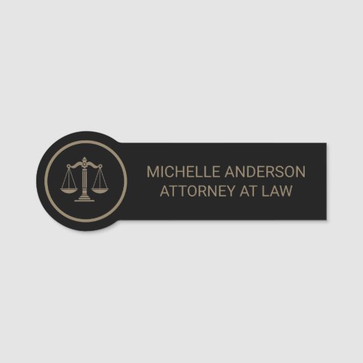 Porte-nom Avocat professionnel branché (Devant)