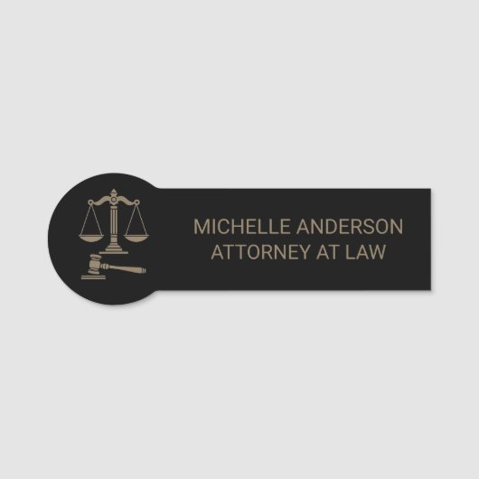 Porte-nom Avocat professionnel branché (Devant)